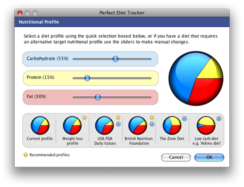 Choose a nutritional profile