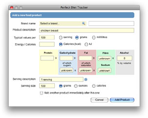 Add food to the international product database