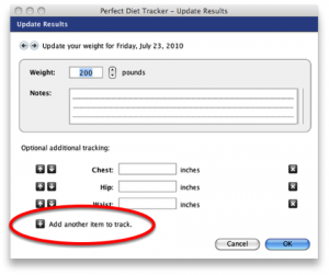 Add another item to track